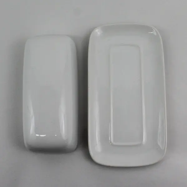 Threshold White Porcelain Rectangular Covered Butter Dish