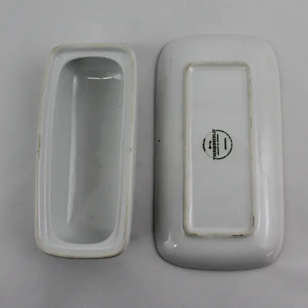 Threshold White Porcelain Rectangular Covered Butter Dish