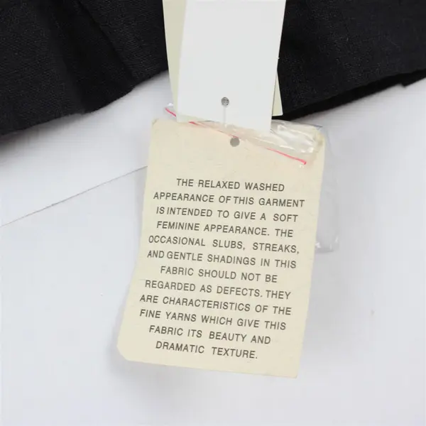 Harve Benard Black Long-Sleeved Linen Button-Up Women's Medium NWT