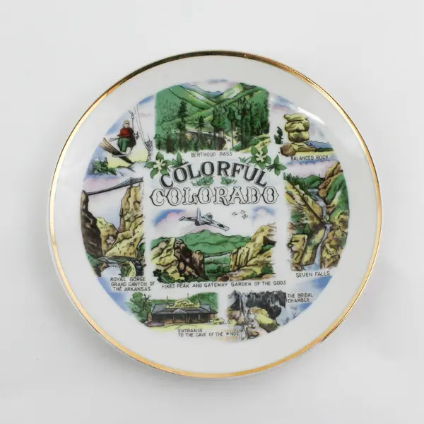 Marugo Made in Japan Colorado Souvenir Plate 6.25"
