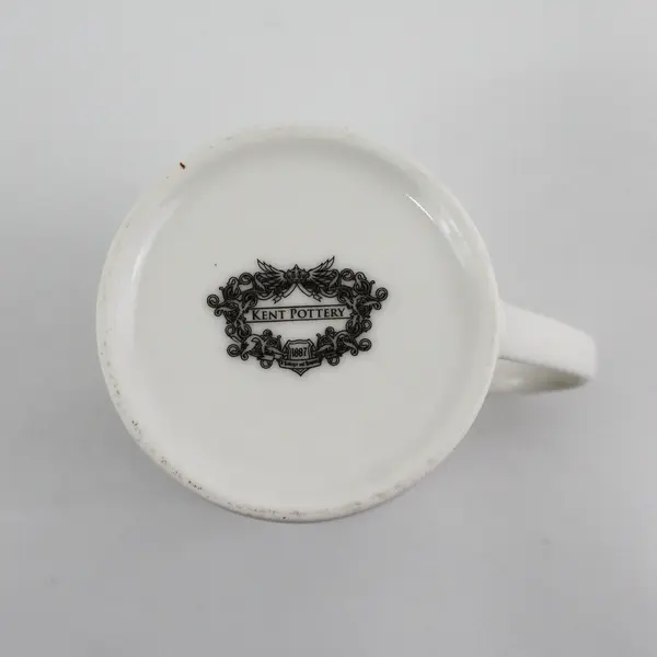 Kent Pottery Coffee Cup LOVE 1 Corinthians 13:7-8 Scripture Mug Tea