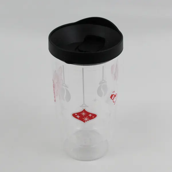 Javvy Clear Tumbler with Lid Holiday Christmas 16 oz