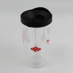 Javvy Clear Tumbler with Lid Holiday Christmas 16 oz