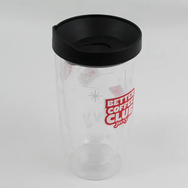 Javvy Clear Tumbler with Lid Holiday Christmas 16 oz