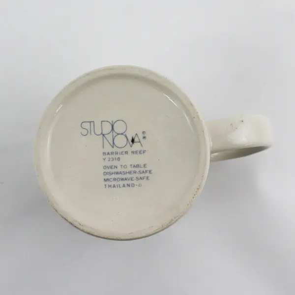 Studio Nova Barrier Reef Fish Coffee Mug 10oz Cream Aqua Trim Y2310