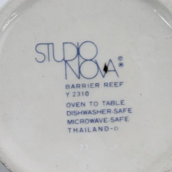 Studio Nova Barrier Reef Fish Coffee Mug 10oz Cream Aqua Trim Y2310