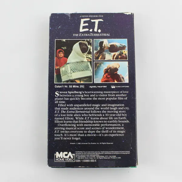 E.T. The Extra-Terrestrial VHS 1982, Spielberg