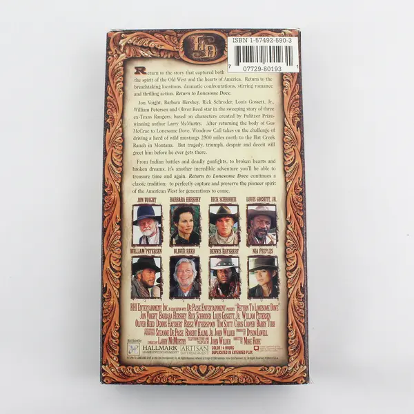 Return To Lonesome Dove VHS 1998 Jon Voight Barbara Hershey Hallmark