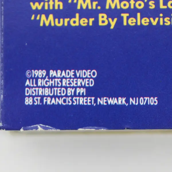 Mr. Moto's Last Warning/Murder by Television Double Feature Horror VHS 1989 