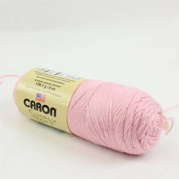 Lot of 5 Caron Simply Soft No Dye Lot Yarn Soft Pink #9719 Medium Weight 4
