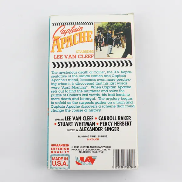 Captain Apache (1971) Starring Lee Van Cleef VHS United American Video 1990
