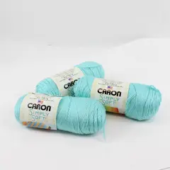 Lot of 3 Caron Simply Soft No Dye Lot Yarn Robins Egg #9780 Medium Weight 4
