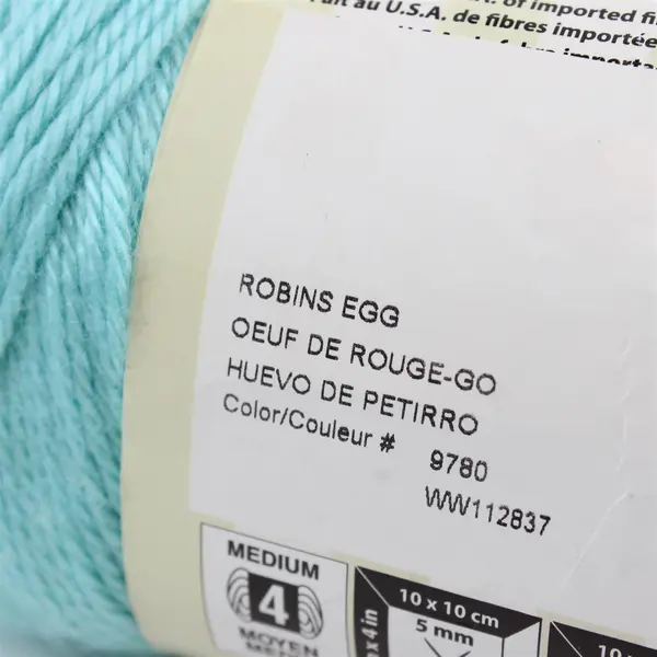 Lot of 3 Caron Simply Soft No Dye Lot Yarn Robins Egg #9780 Medium Weight 4