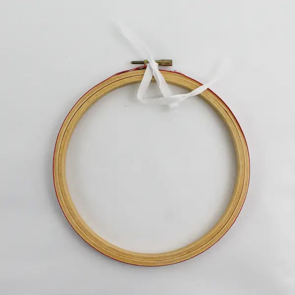 Lot of 3 Wood Embroidery Hoops Lace Ribbon Trim Assorted Sizes