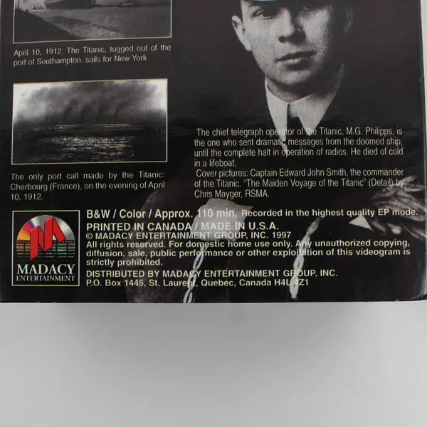 Titanic: Tragedy at Sea - Titanic Remembered/Echoes of Titanic, Madacy 1997 