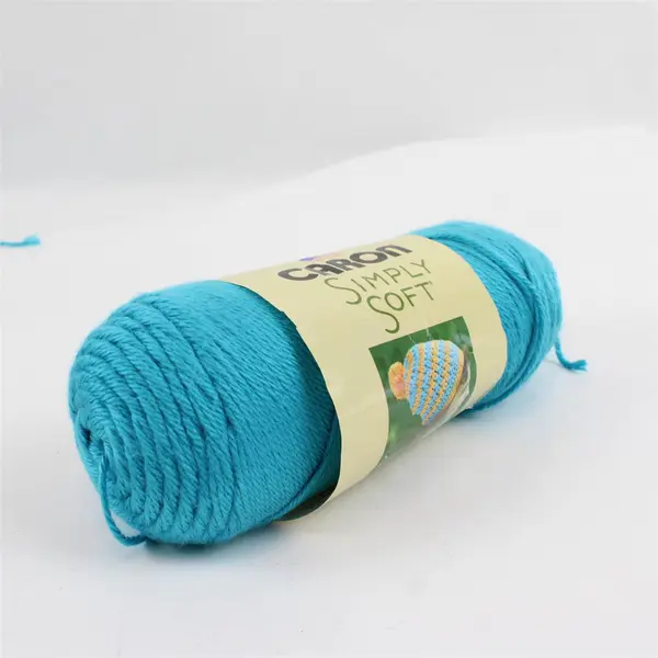 Lot of 4 Caron Simply Soft No Dye Lot Yarn Blue Mint #9608 Medium Weight 4