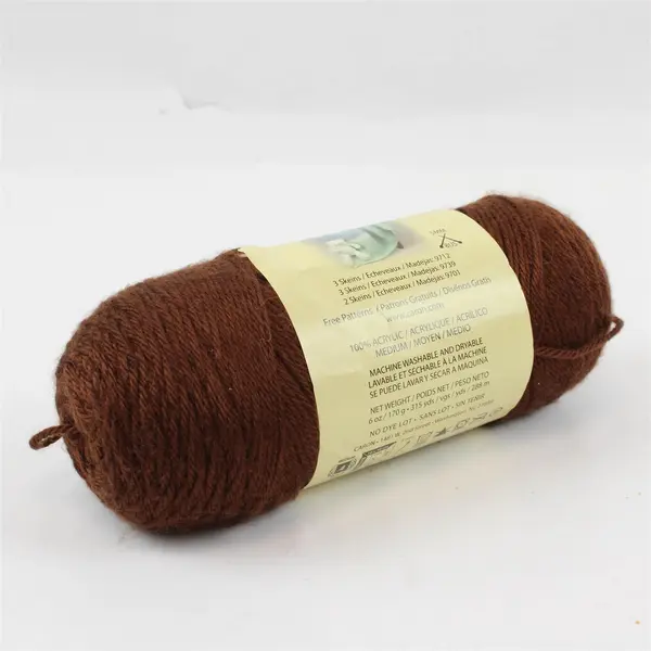 Lot of 2 Caron Simply Soft No Dye Lot Yarn Chocolate #9750 Medium Weight 4