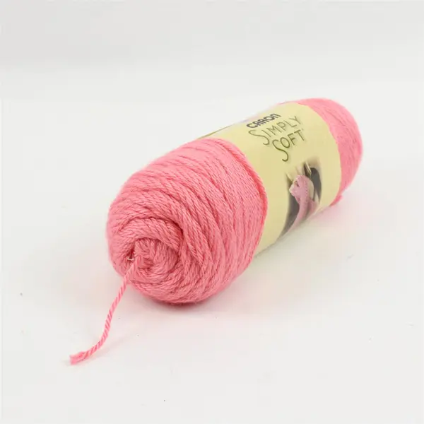 Lot of 2 Caron Simply Soft No Dye Lot Yarn Strawberry #0015 Medium Weight 4