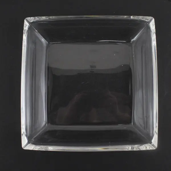 Clear Glass Square Trinket Candy Dish 7.5"