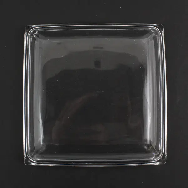 Clear Glass Square Trinket Candy Dish 7.5"