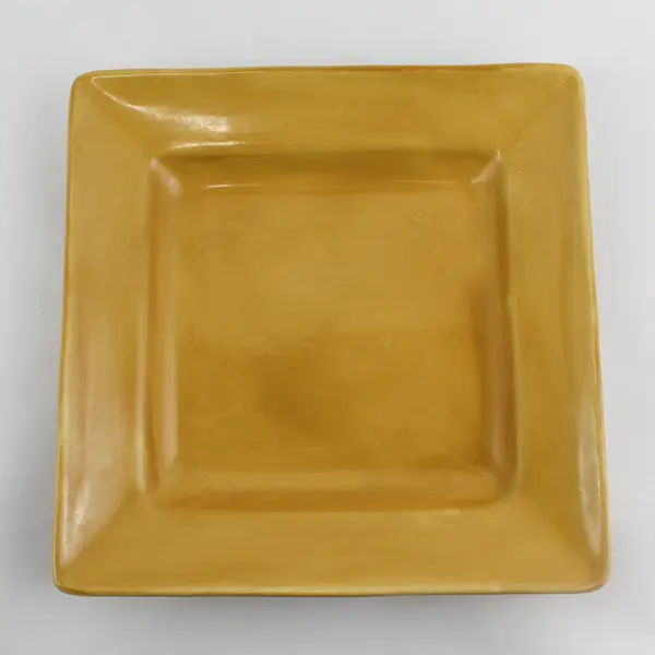 HD Designs Mustard Yellow Square Ceramic Platter 10"