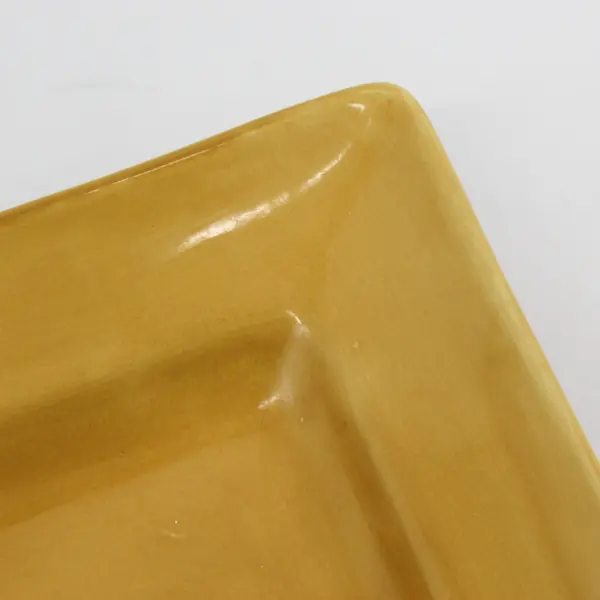 HD Designs Mustard Yellow Square Ceramic Platter 10"