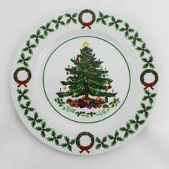 1985 Vintage Artmark  Christmas Tree Design Dinner Plate 10-1/4"