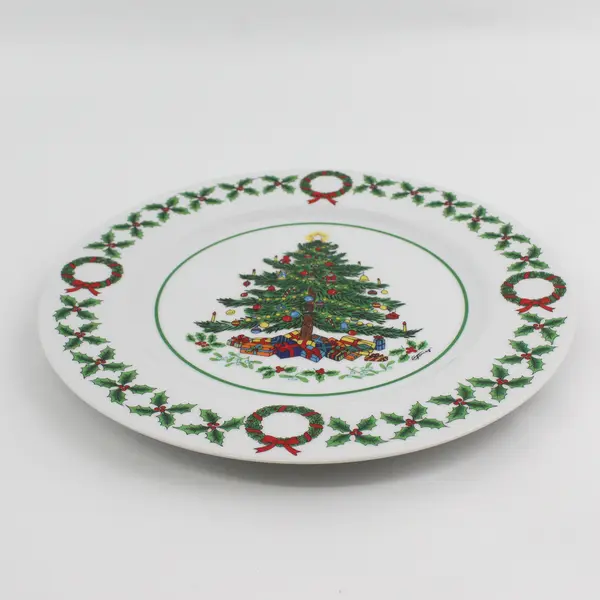 1985 Vintage Artmark  Christmas Tree Design Dinner Plate 10-1/4"
