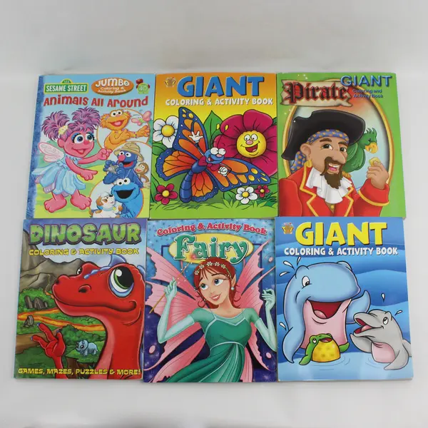 Lot of 6 Bendon Coloring Activity Books Mixed Themes Sesame Street