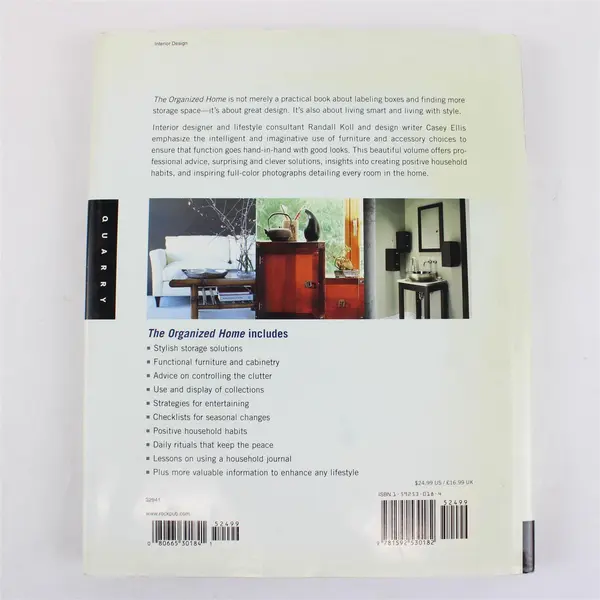 The Organized Home Randall Koll Casey Ellis Hardcover Book