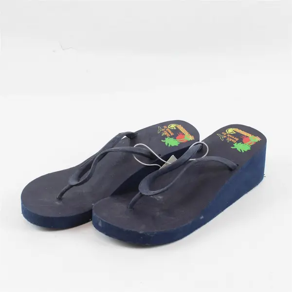 Old Navy Women's Size 9 Blue "Take a Break in Tahiti" Platform Sandals Y2K - New