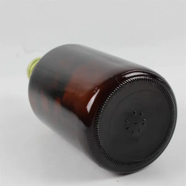 Unbranded 32oz (1qt) Amber Glass Growler w/Built-In Handle & Screw-On Lid