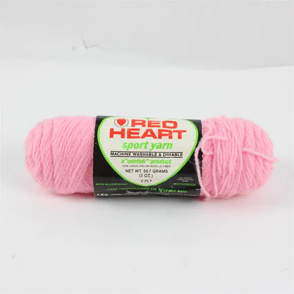 Vintage Red Heart Light Pink Sport Yarn  56.7g/2oz - 2 Ply