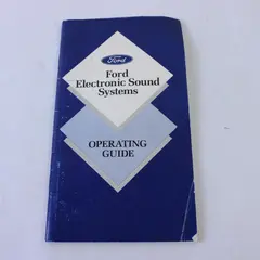 Ford Electronic Sound Systems Operating Guide F1DF-19A016-AA