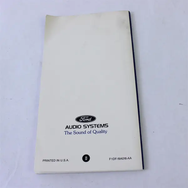 Ford Electronic Sound Systems Operating Guide F1DF-19A016-AA
