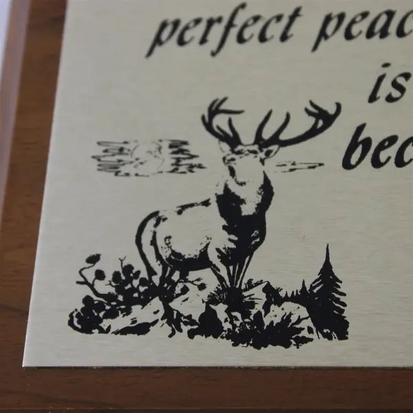 Wooden Solid Walnut Scripture Plaque Isaiah 26:3 Thou Wilt Keep Made in Canada 