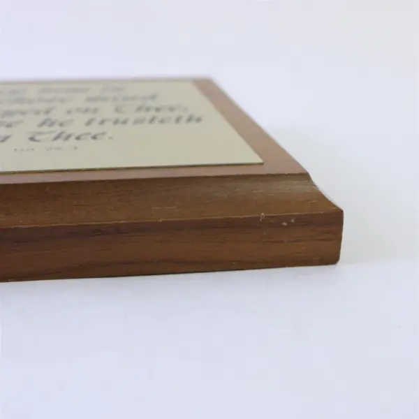Wooden Solid Walnut Scripture Plaque Isaiah 26:3 Thou Wilt Keep Made in Canada 