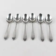 Set of 6 International Stainless Steel Teaspoons