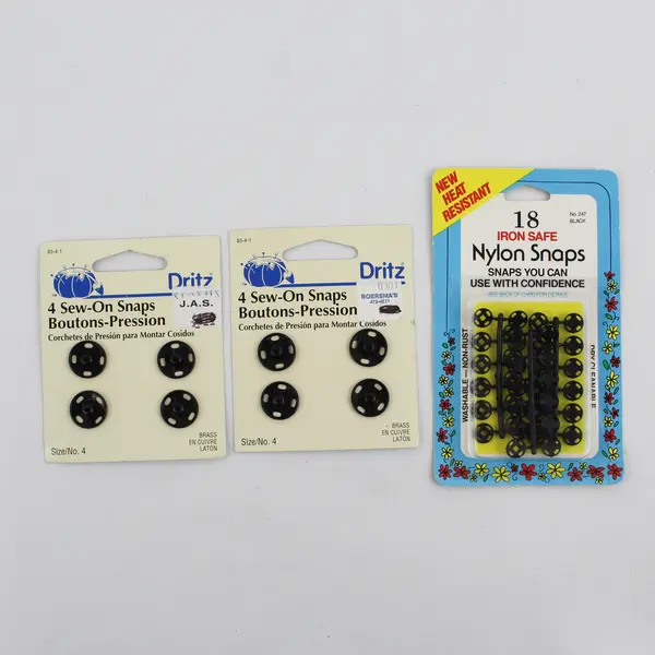 Lot of 8 Dritz Prims Scovill Vintage Mixed Sewing Fasteners Hooks Snaps