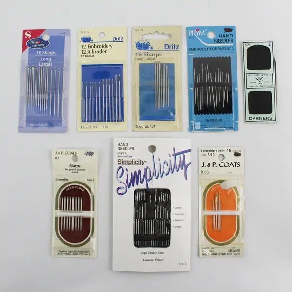 Vintage Mixed Brand Hand Sewing & Embroidery Needles Lot of 8 Cards