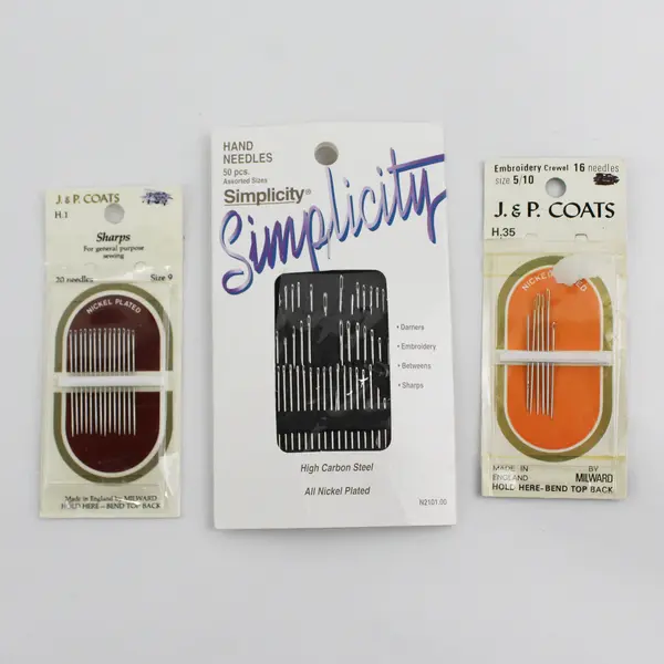 Vintage Mixed Brand Hand Sewing & Embroidery Needles Lot of 8 Cards