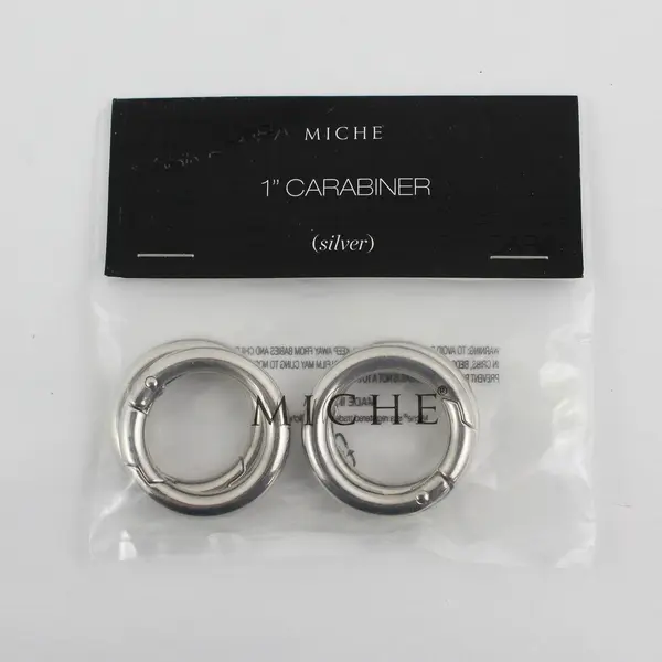 Miche 9650 1in Silver Carabiners Pack of 4 Purse Conversion Hardware
