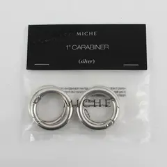 Miche 9650 1in Silver Carabiners Pack of 4 Purse Conversion Hardware
