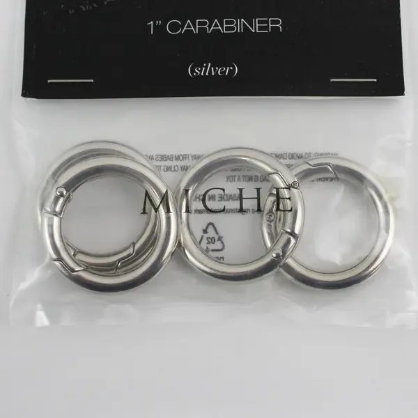Miche 9650 1in Silver Carabiners Pack of 4 Purse Conversion Hardware