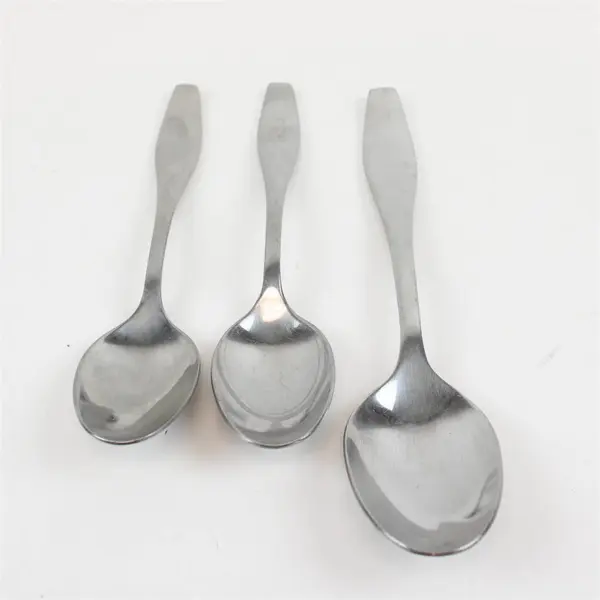 Lot of 3 Stainless Steel Mixed Spoons from Pfaltzgraff Collete-Frosted Pattern