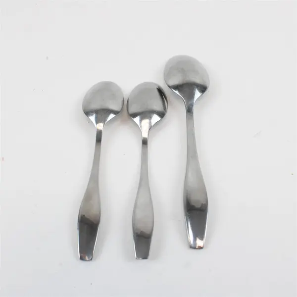 Lot of 3 Stainless Steel Mixed Spoons from Pfaltzgraff Collete-Frosted Pattern