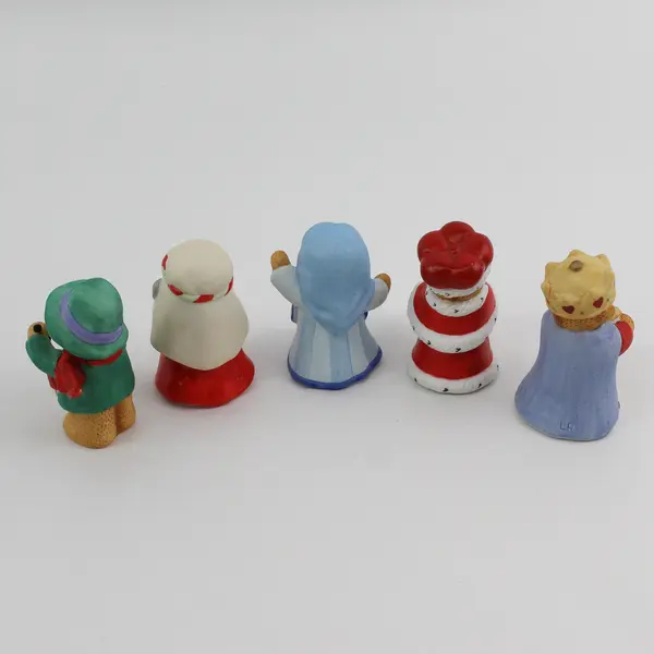Lot of 5 Enesco Lucy & Me Teddy Bear Nativity Figurines Lucy Rigg 1987