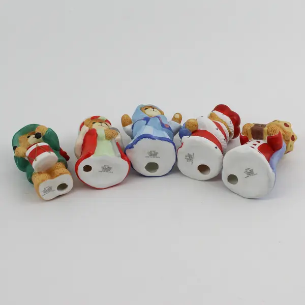 Lot of 5 Enesco Lucy & Me Teddy Bear Nativity Figurines Lucy Rigg 1987