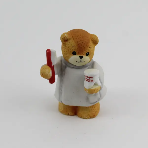 1992 Enesco Lucy & Me Happy Tooth Bear With Toothbrush