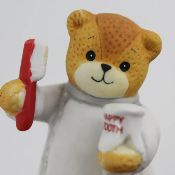1992 Enesco Lucy & Me Happy Tooth Bear With Toothbrush